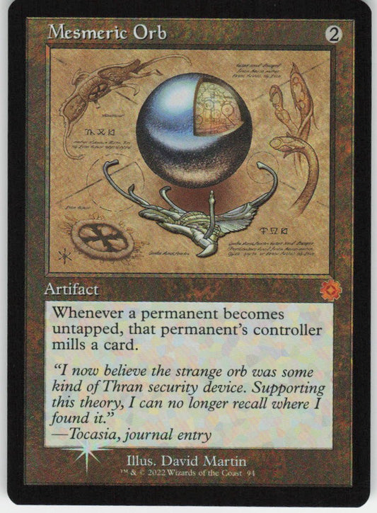 Mesmeric Orb (Schematic) M The Brothers' War: Retro Frame Artifacts 94 NM