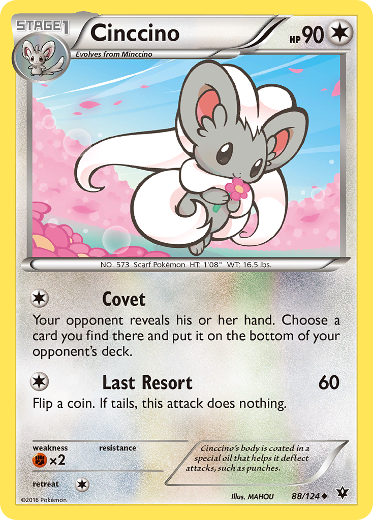 Cinccino 88/124 Uncommon Reverse Holo Fates Collide NM/LP