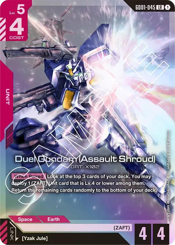 Duel Gundam (Assault Shroud) GD01-045 LR Newtype Rising NM/M