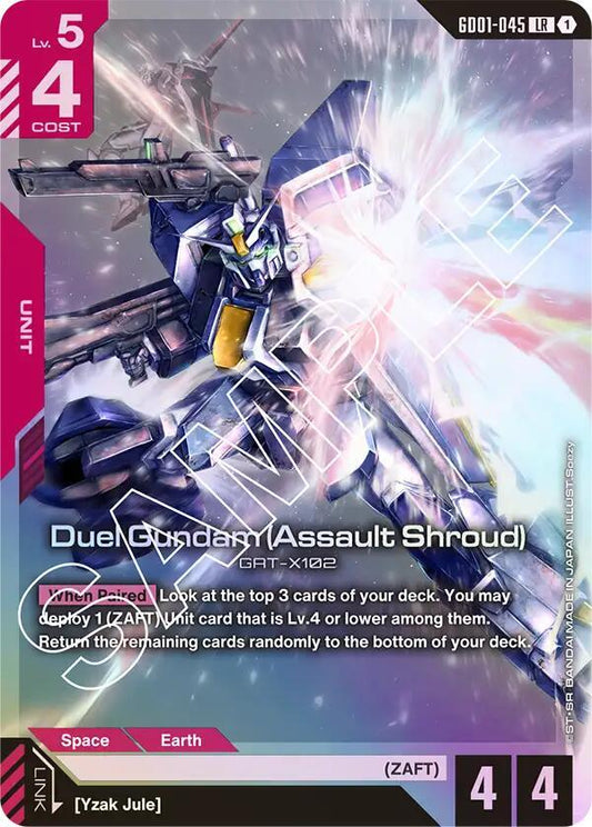 Duel Gundam (Assault Shroud) GD01-045 LR Newtype Rising NM/M