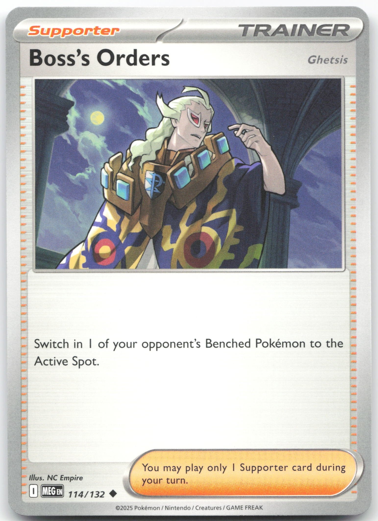 Boss's Orders [Ghetsis] Uncommon ME01: Mega Evolution 114/132 NM