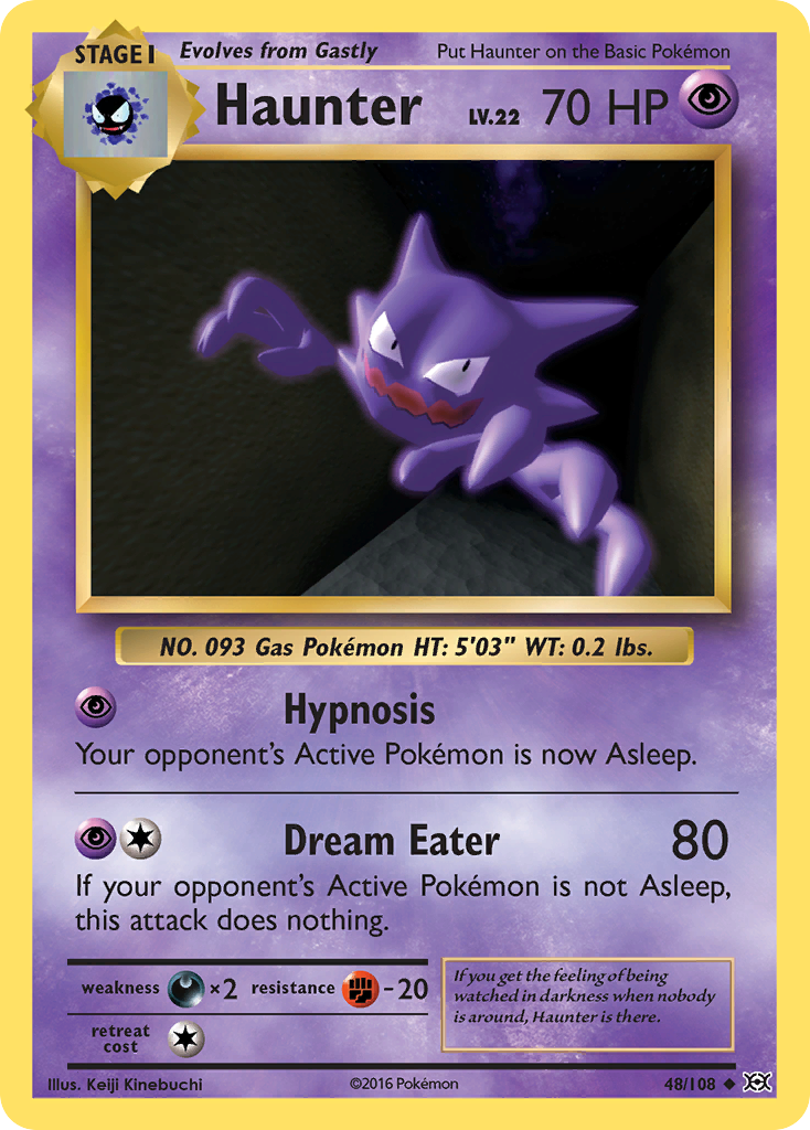 Haunter 48/108 Uncommon Reverse Holo Evolutions NM/M