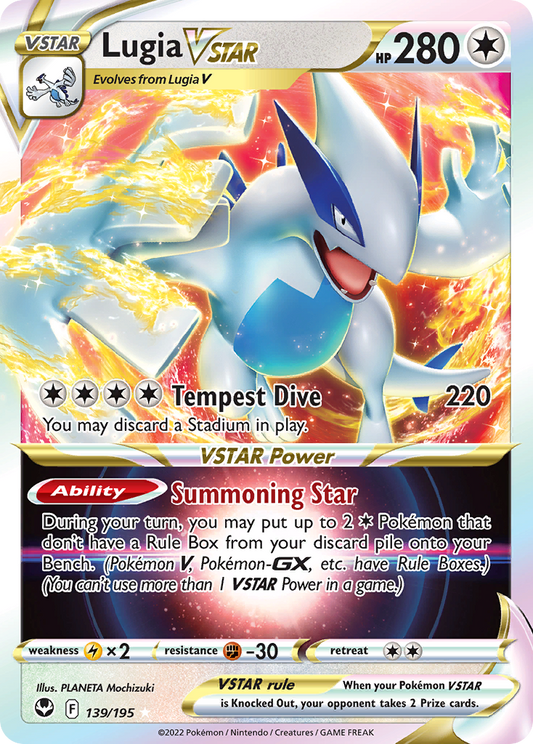 Lugia VSTAR 139/195 VSTAR Rare Silver Tempest Holo NM/M