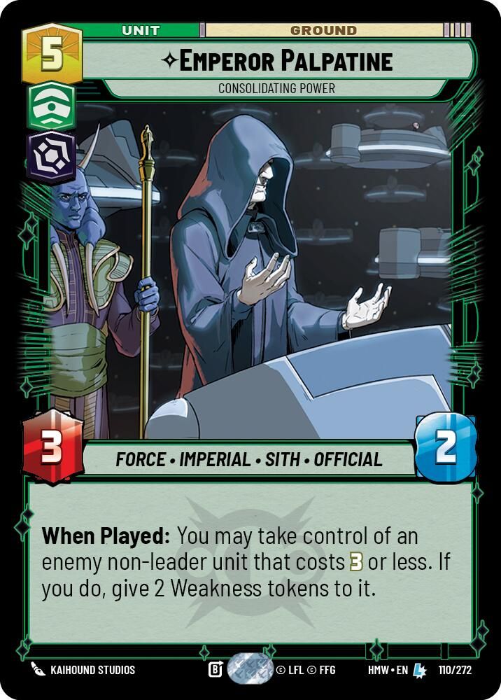 Emperor Palpatine - Consolidating Power 110/272 Legendary Homeworlds NM/M