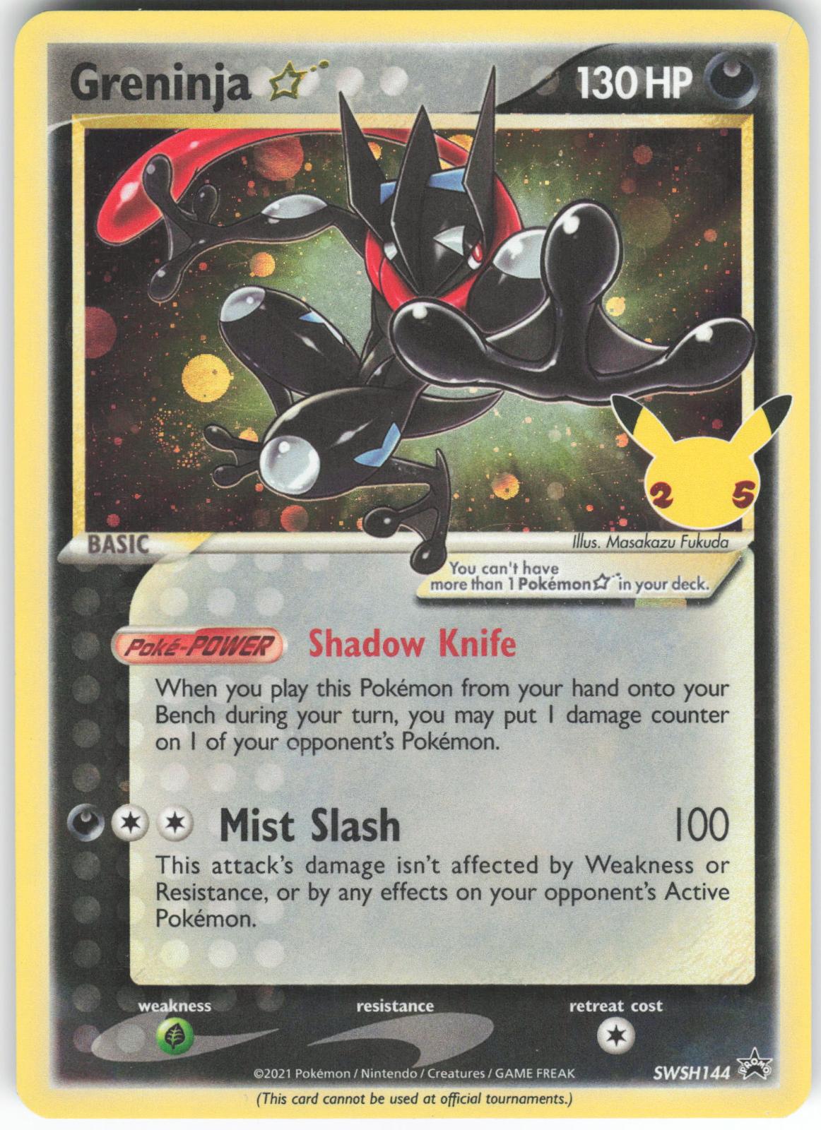 Greninja Star SWSH144 Promo Sword & Shield Promo Holo LP