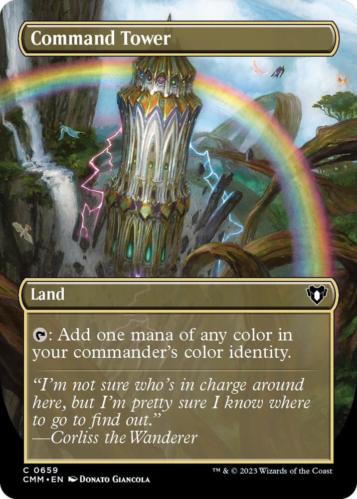 Command Tower (Borderless) 659 Foil Common Commander Masters NM/M