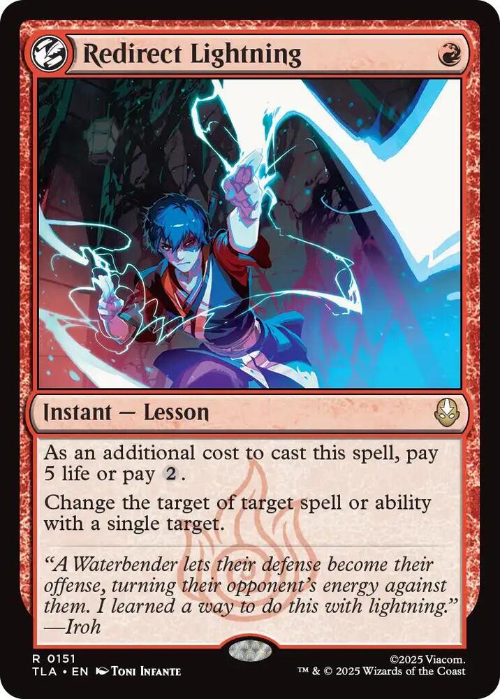 Redirect Lightning 151 Rare Foil Avatar: The Last Airbender NM/M