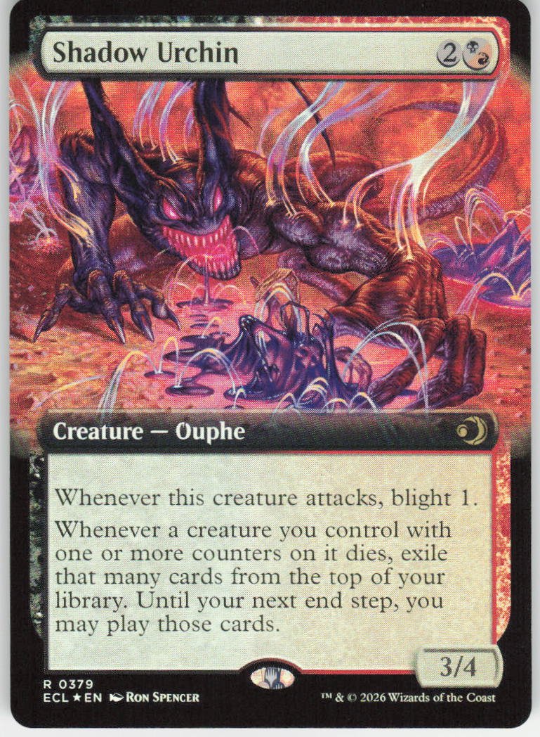Shadow Urchin (Extended Art Foil) R Lorwyn Eclipsed 379 NM