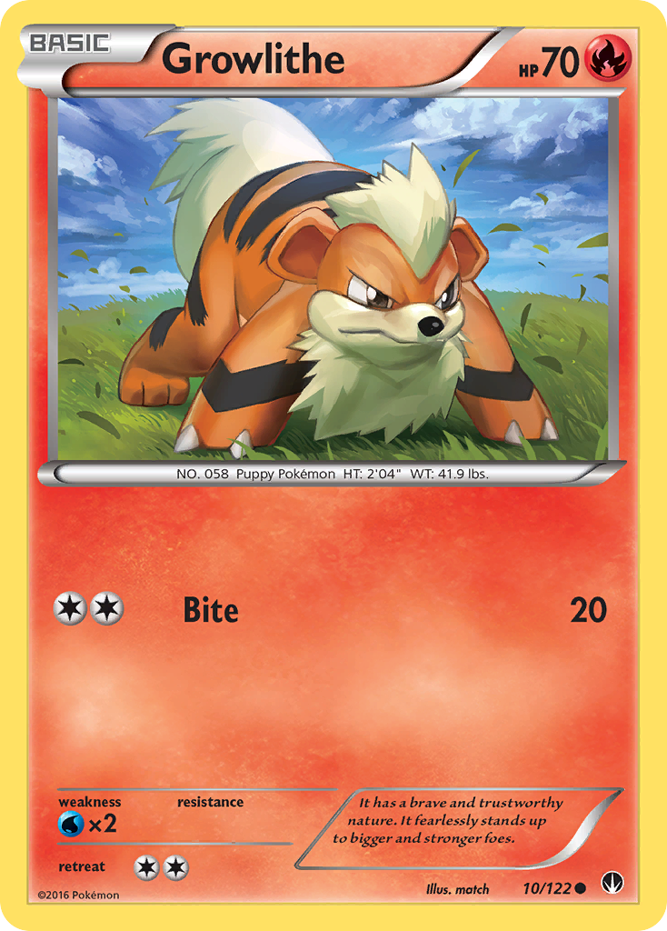 Growlithe 10/122 Common BREAKpoint NM/M