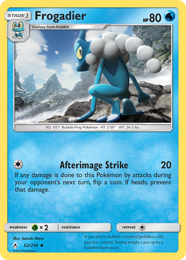 Frogadier 52/214 Uncommon Unbroken Bonds NM/LP