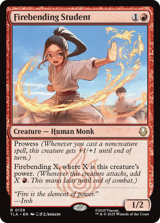 Firebending Student 139 Rare Foil Avatar: The Last Airbender NM/M