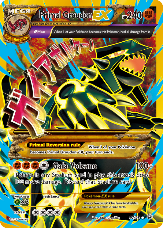 Primal Groudon EX 97/98 Secret Rare Ancient Origins NM/M