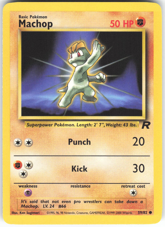 Machop 59/82 Common Team Rocket Unlimited NM/LP
