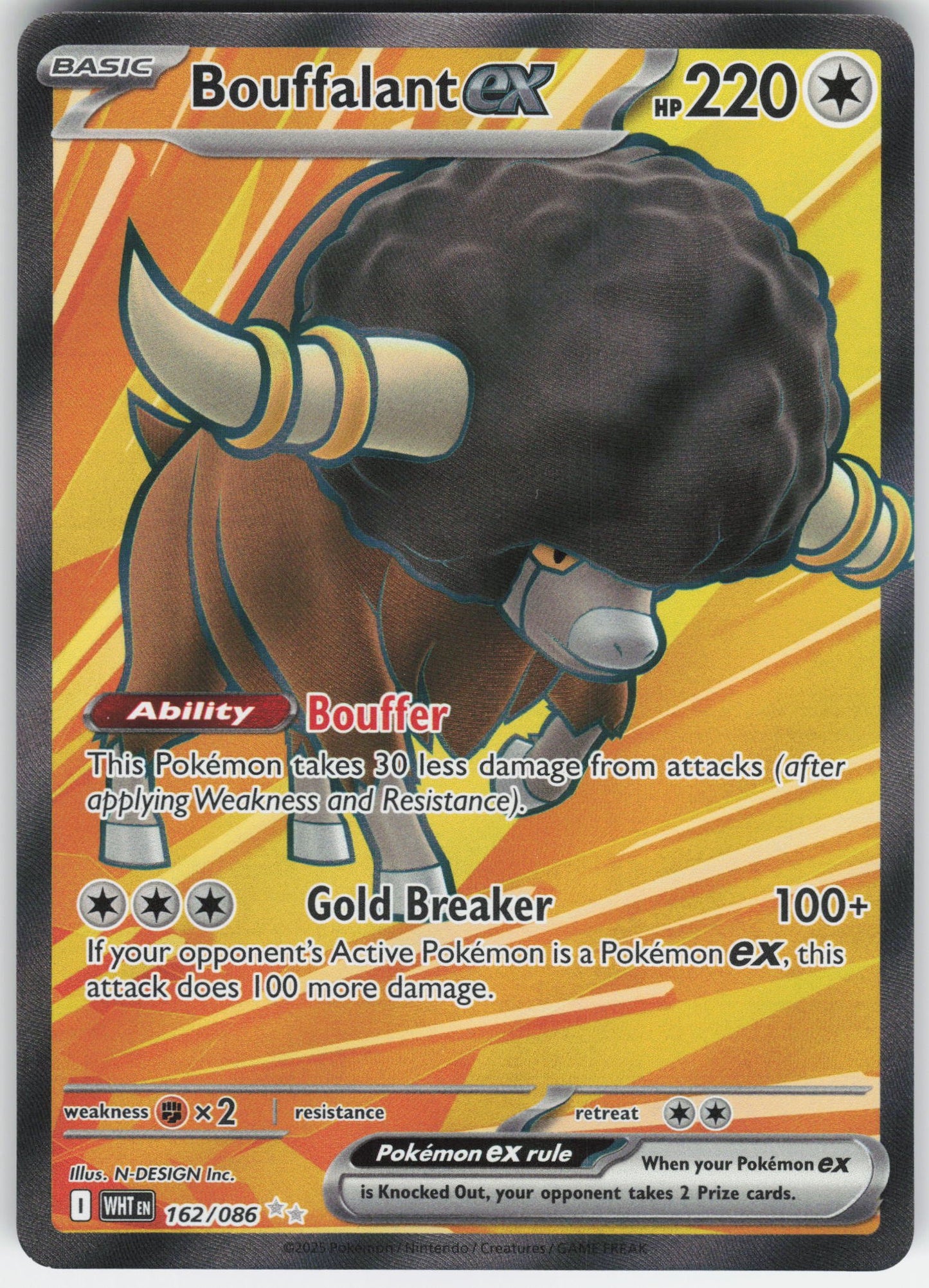 Bouffalant ex Ultra Rare SV: White Flare 162/086 NM