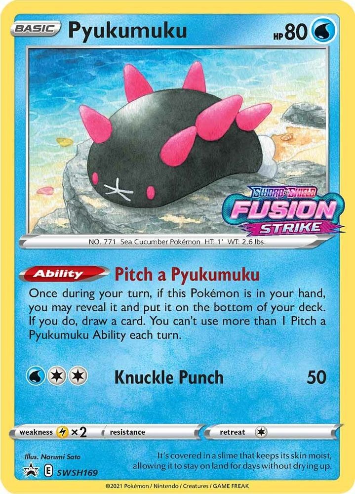Pyukumuku (Prerelease) SWSH169 Promo Sword & Shield Promo Holo NM/M