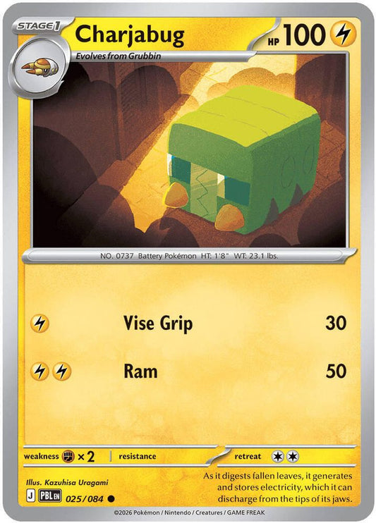 Charjabug 025/084 Common Reverse Holo Pitch Black NM/M