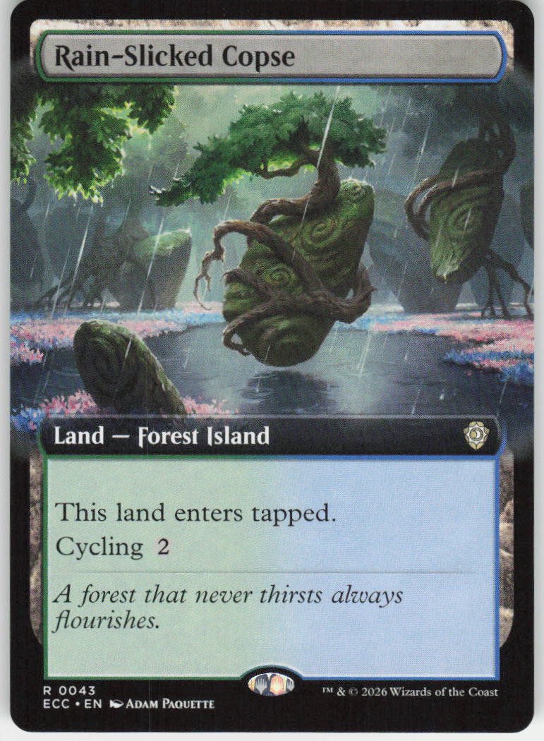 Rain-Slicked Copse (Extended Art) R Commander: Lorwyn Eclipsed 43 NM