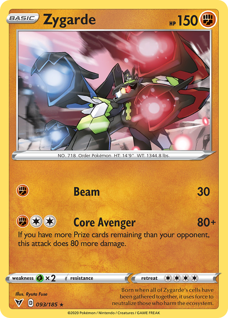 Zygarde 093/185 Rare Vivid Voltage Holo NM/LP