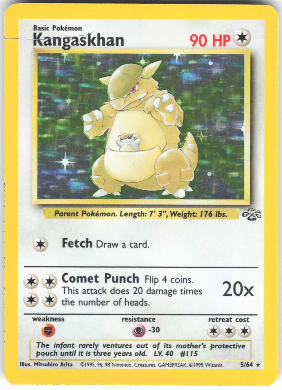 Kangaskhan 5/64 Rare Jungle Unlimited Holo DMG