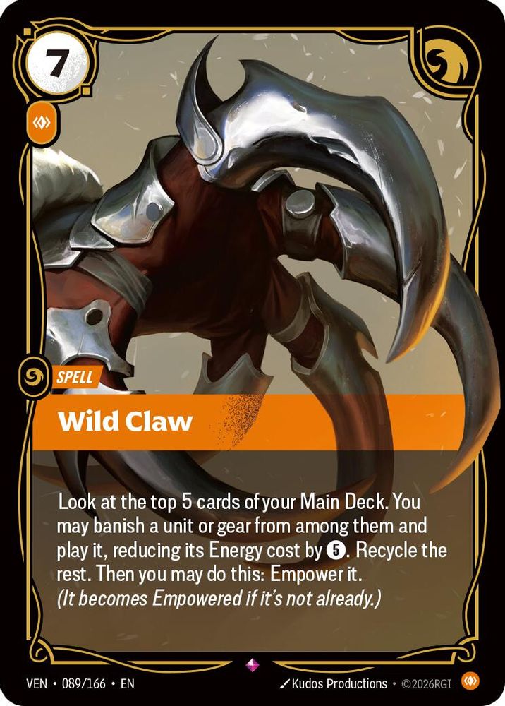 Wild Claw 089/166 Rare Vendetta NM/M