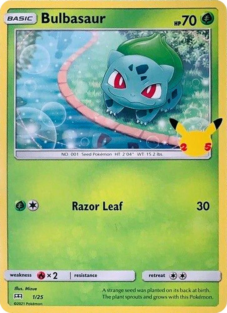 Bulbasaur 001/025 Promo Holo McDonald's 25th Anniversary Promos NM/M