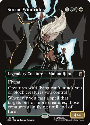 Storm, Windrider (Borderless) 375 Rare Marvel Super Heroes NM/M