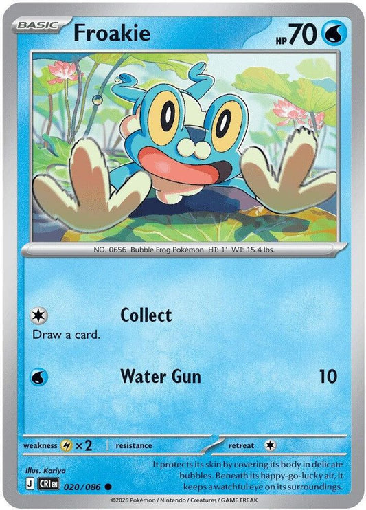 Froakie 020/086 Common Reverse Holo Chaos Rising NM/M