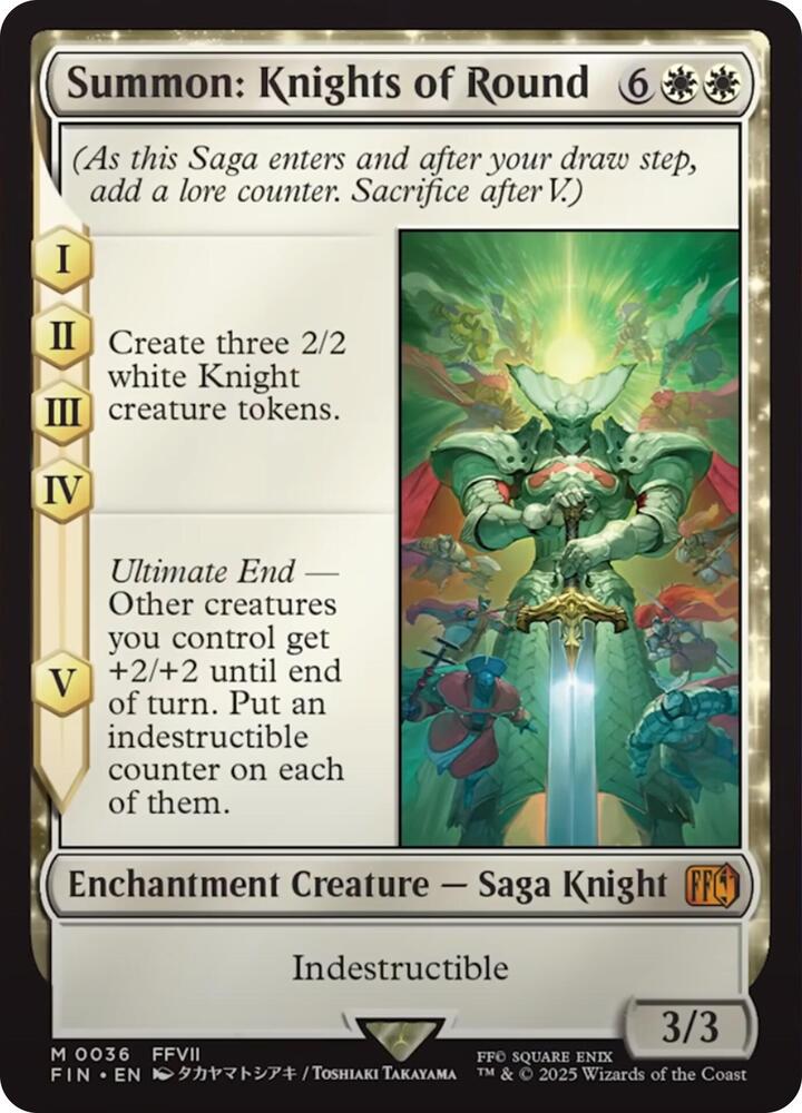 Summon: Knights of Round 36 Mythic FINAL FANTASY NM/M