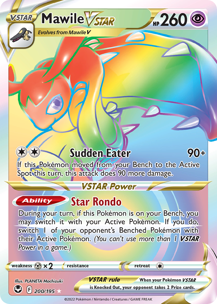 Mawile VSTAR 200/195 Rainbow Rare Silver Tempest NM/M