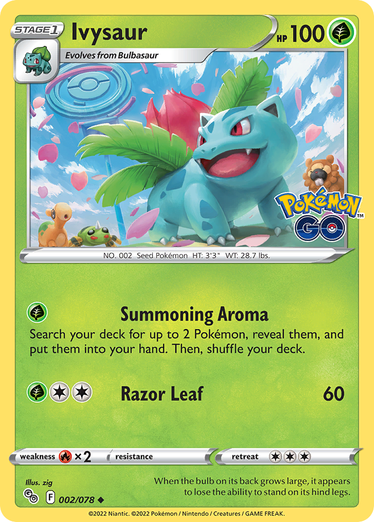 Ivysaur 002/078 Uncommon Pokemon GO NM/M
