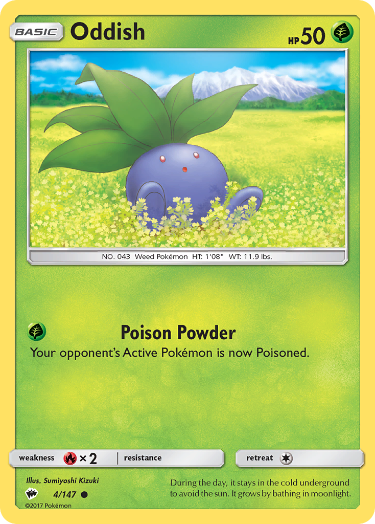 Oddish 4/147 Common Burning Shadows NM/M
