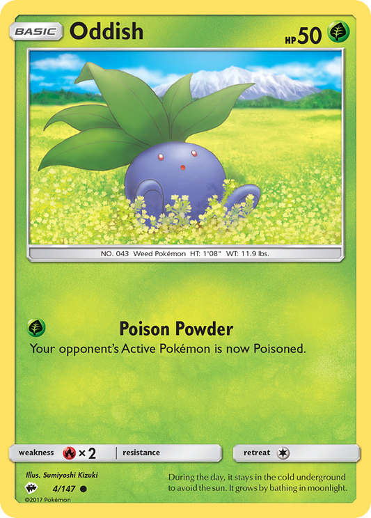 Oddish 4/147 Common Burning Shadows NM/M