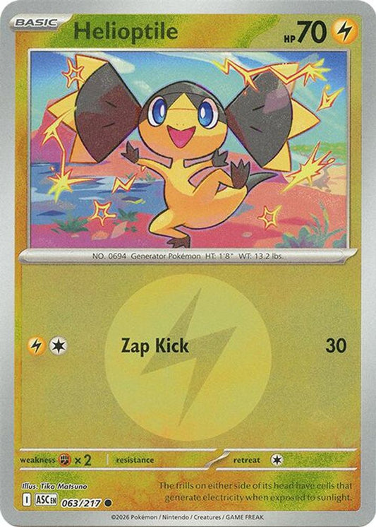 Helioptile (Energy Symbol Pattern) 063/217 Reverse Holo Ascended Heroes NM/M
