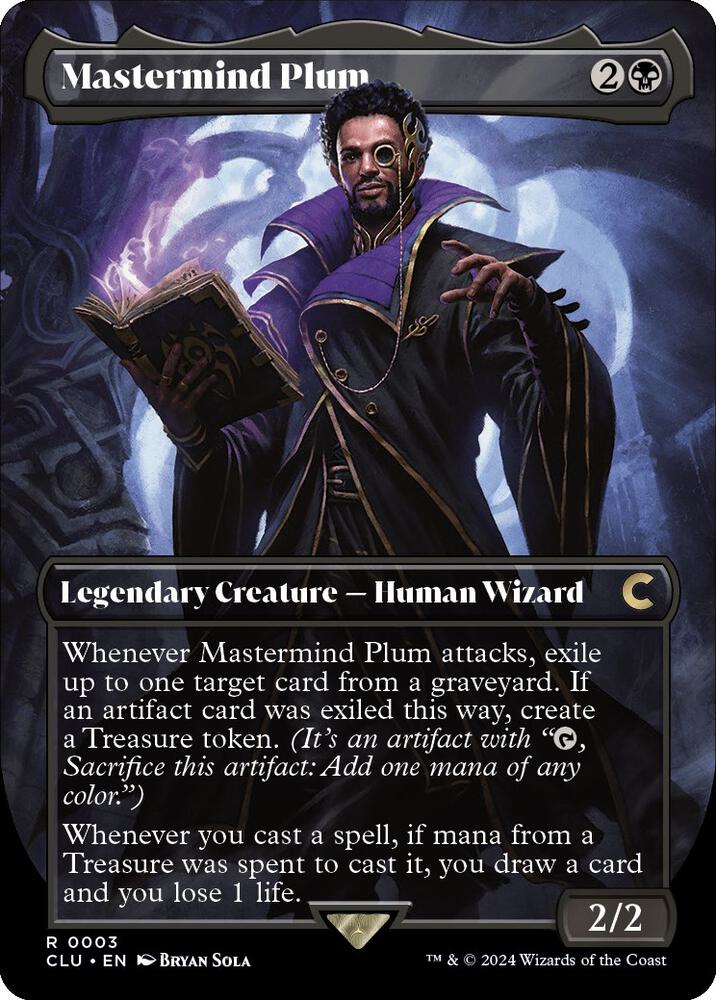Mastermind Plum (Borderless) 3 Rare Ravnica: Clue Edition NM/M