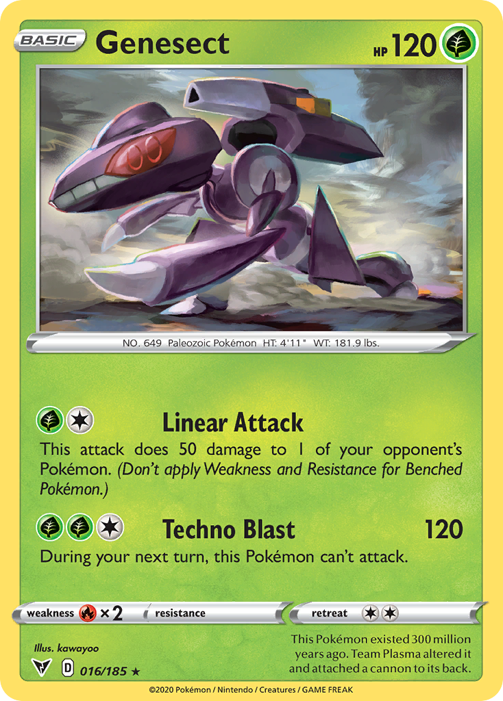 Genesect 016/185 Rare Vivid Voltage Holo NM/LP