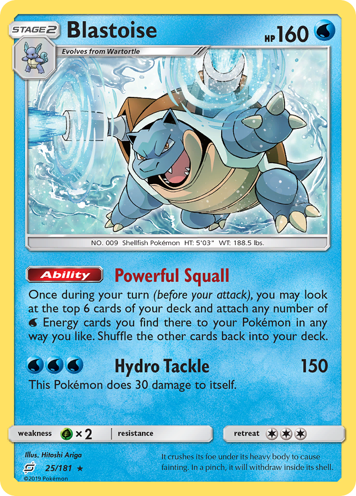 Blastoise 25/181 Rare Team Up NM/M