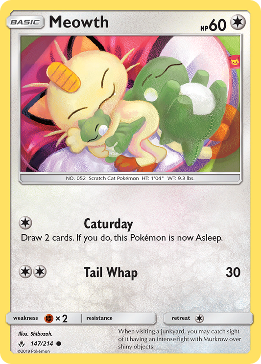 Meowth 147/214 Common Unbroken Bonds NM/M