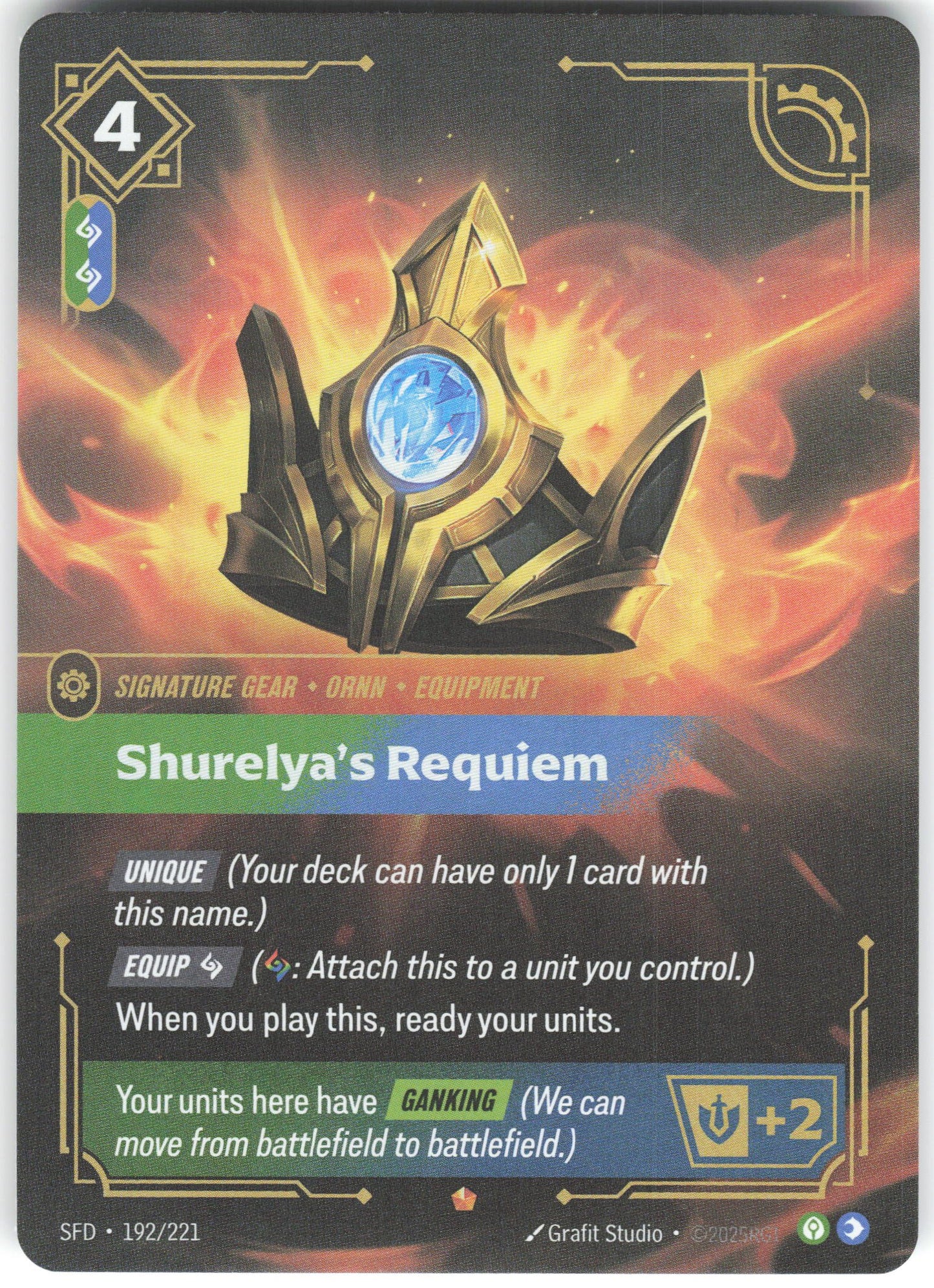 Shurelya's Requiem Epic Spiritforged 192/221 NM