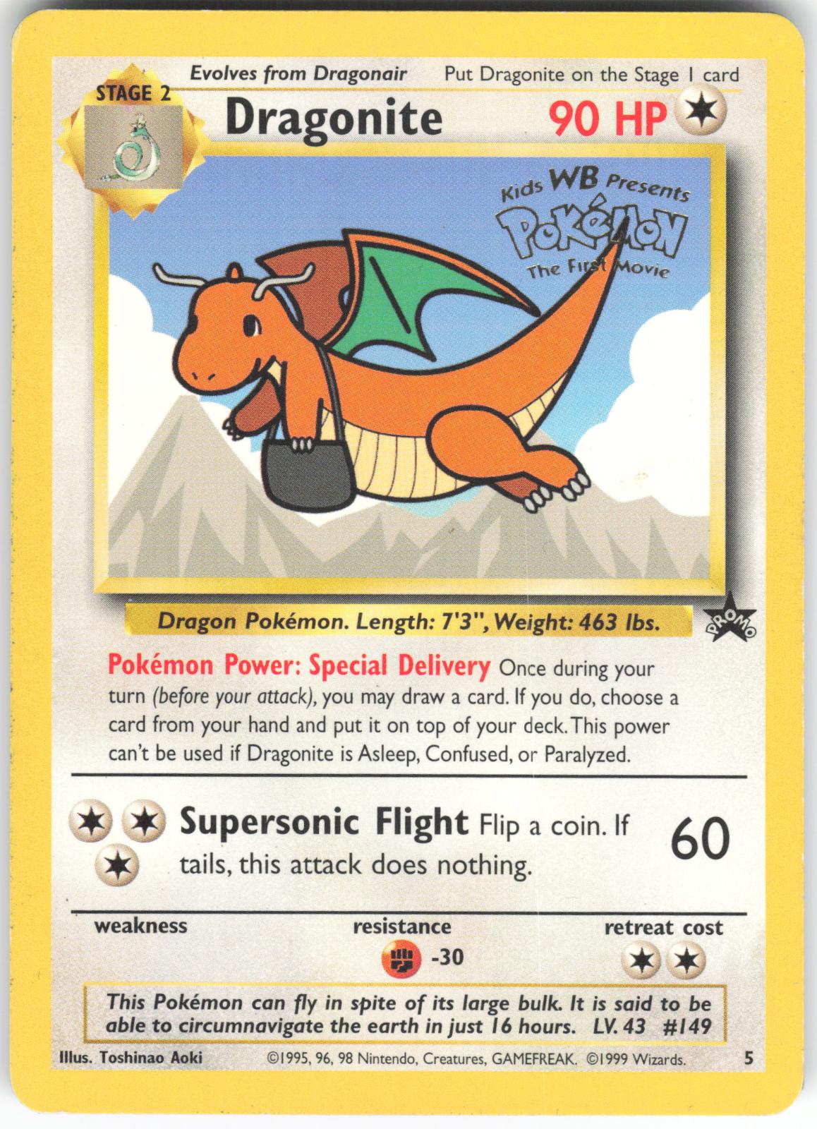 Dragonite 5 Promo Wizards Black Star Promos DMG