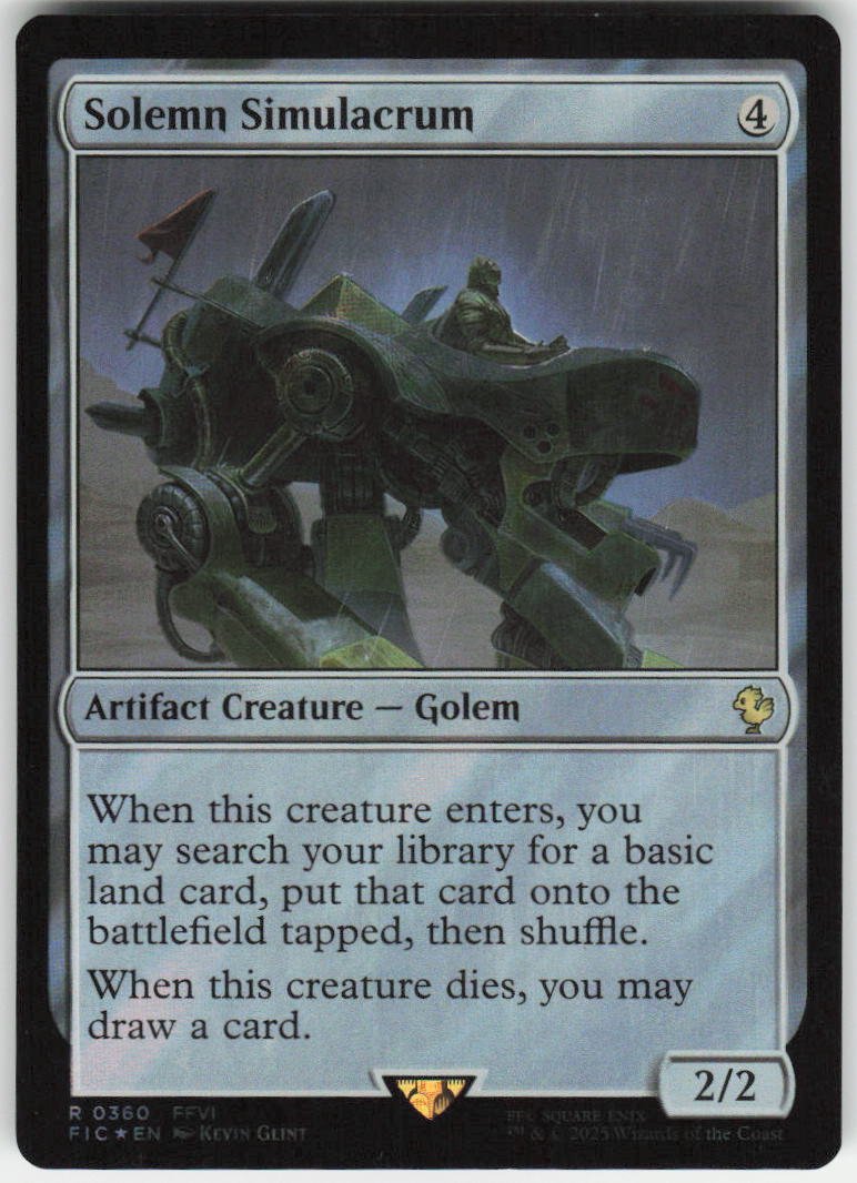 Solemn Simulacrum (Surge Foil) R Commander: FINAL FANTASY 360 NM
