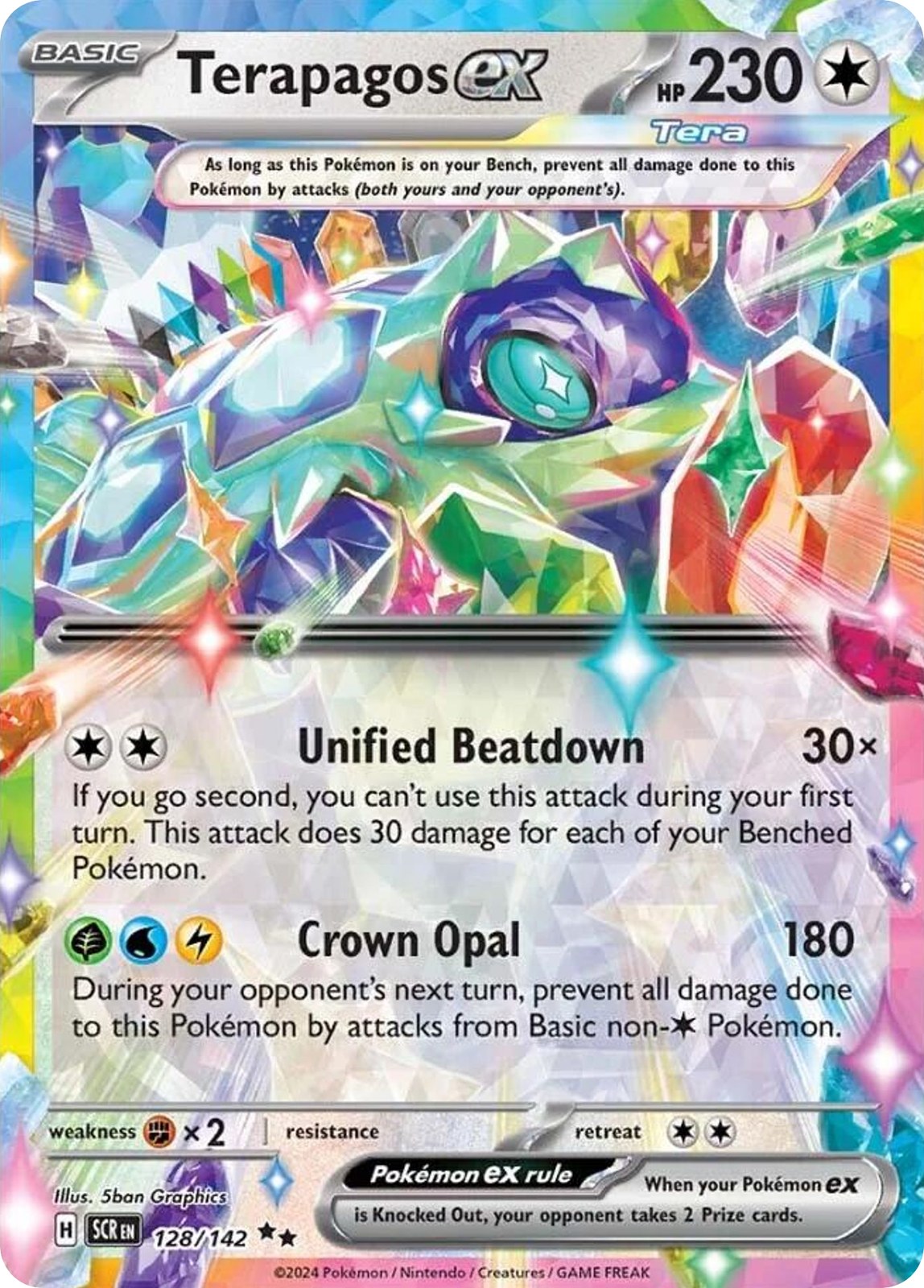 Terapagos ex 128/142 Double Rare Stellar Crown NM/M