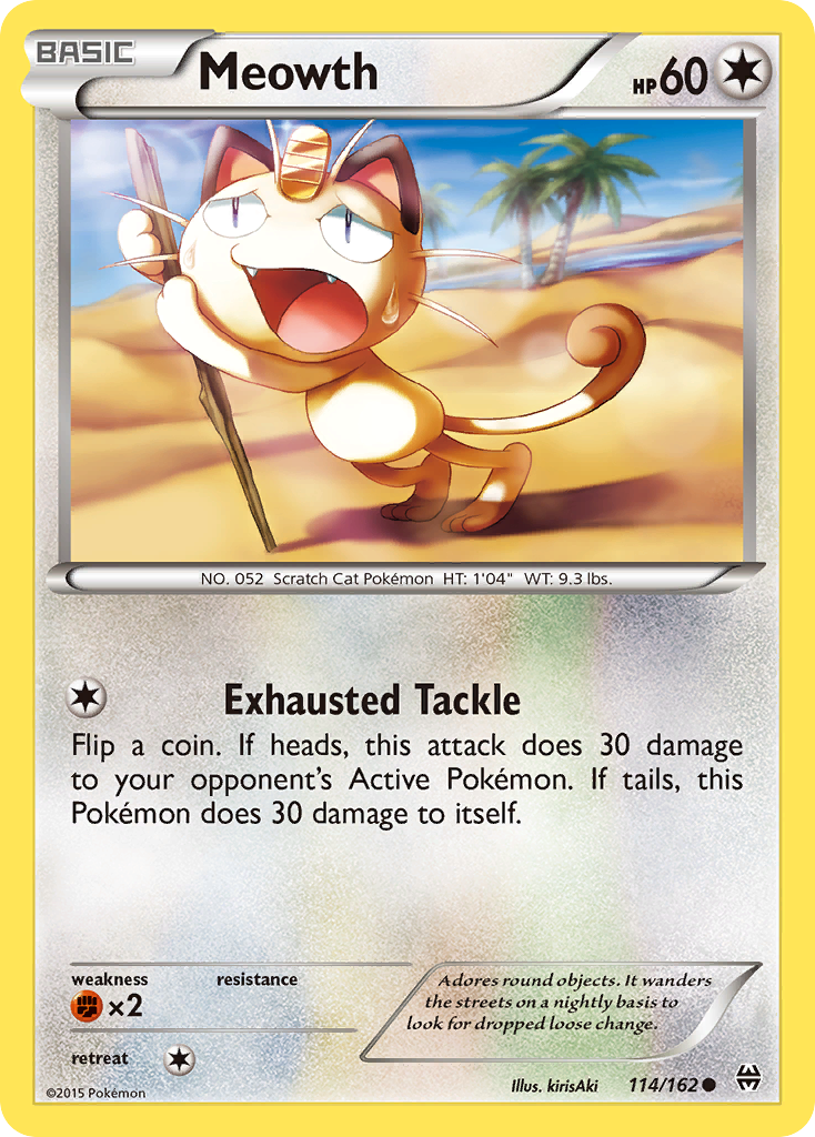 Meowth 114/162 Common BREAKthrough NM/M