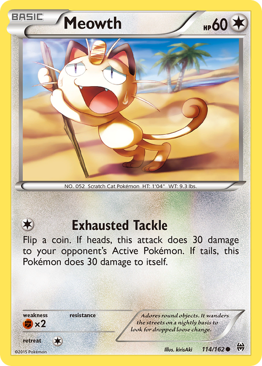 Meowth 114/162 Common BREAKthrough NM/M