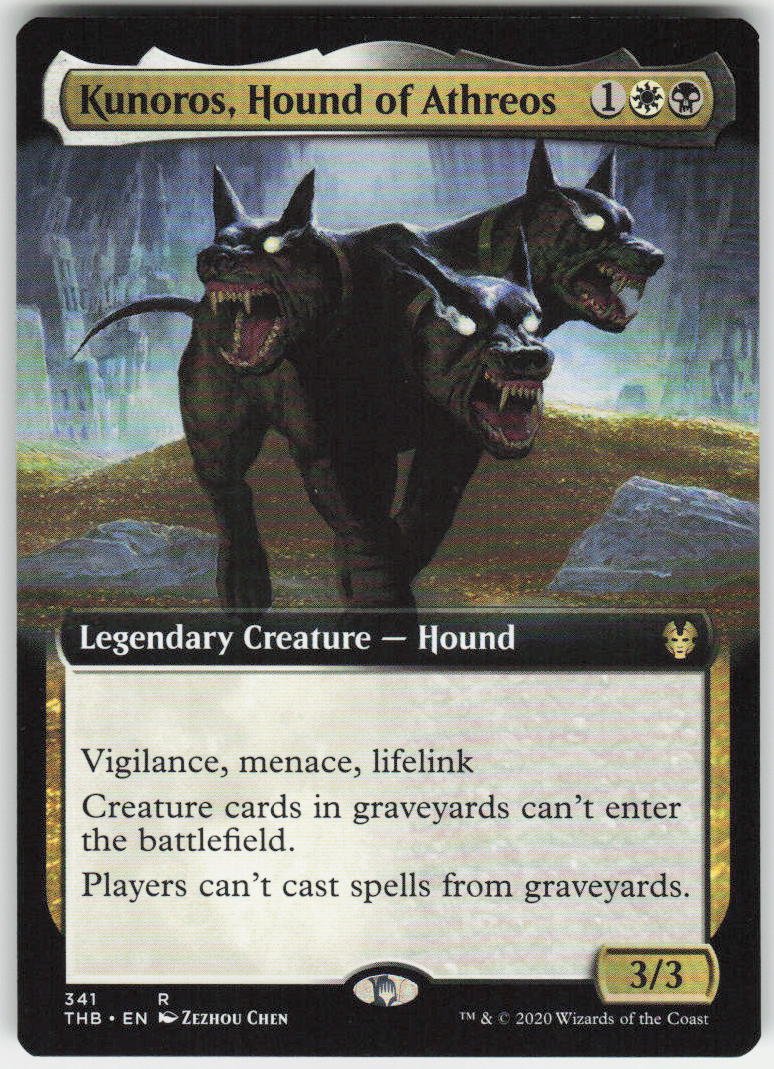 Kunoros, Hound of Athreos (Extended Art) R Theros Beyond Death 341 NM