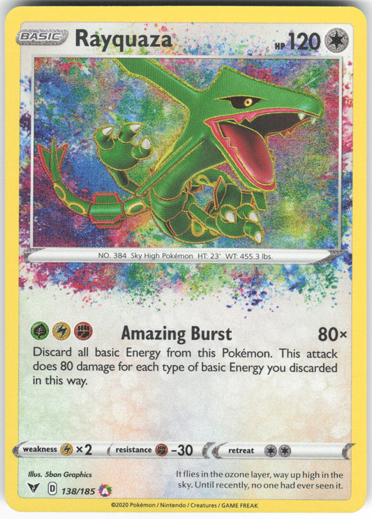 Rayquaza Amazing Rare SWSH04: Vivid Voltage 138/185 NM