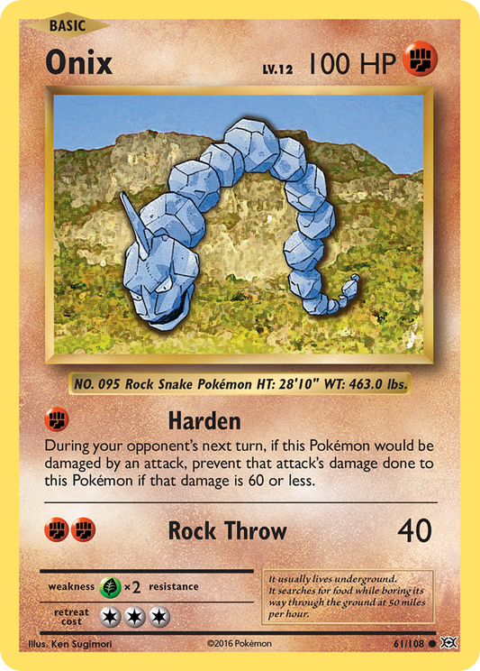 Onix 61/108 Common Reverse Holo Evolutions NM/M