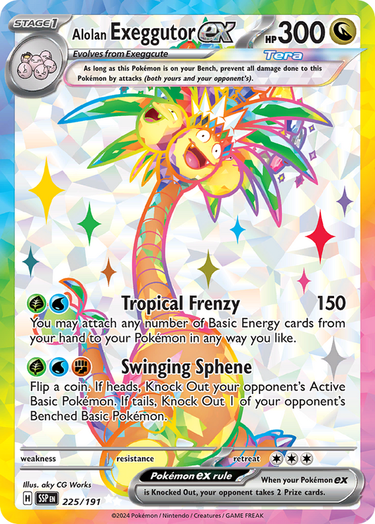 Alolan Exeggutor ex 225/191 Ultra Rare Surging Sparks NM/M