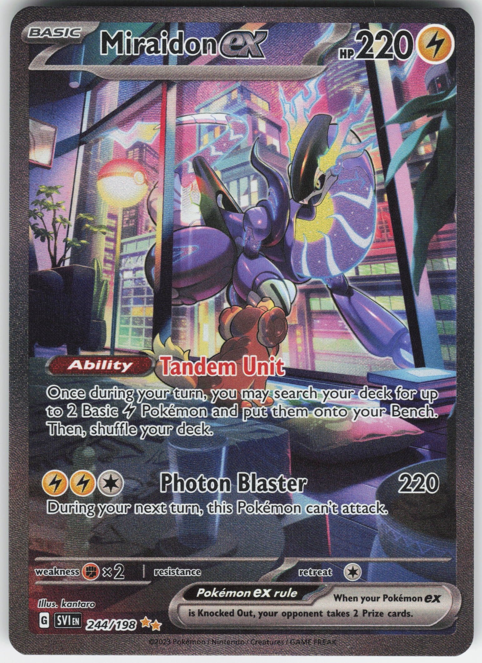 Miraidon ex - Special Illustration Rare SV01: Scarlet & Violet Base Set 244/198 NM