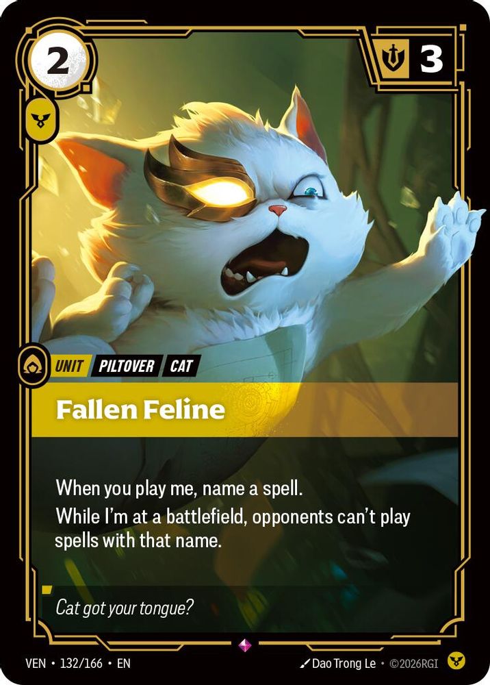 Fallen Feline 132/166 Rare Vendetta NM/M