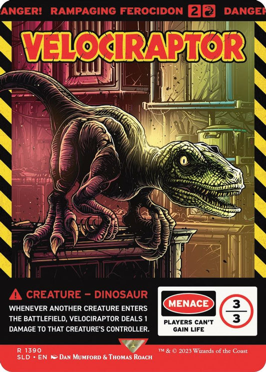 Velociraptor - Rampaging Ferocidon 1390 Rare Secret Lair Drop Series NM/M